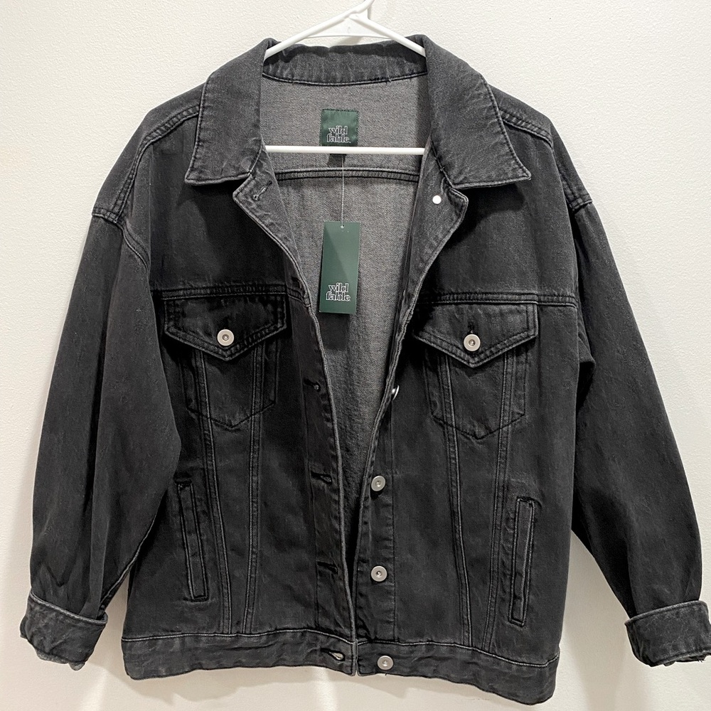 Wild Fable Denim Trucker Jacket - Black Wash (S)